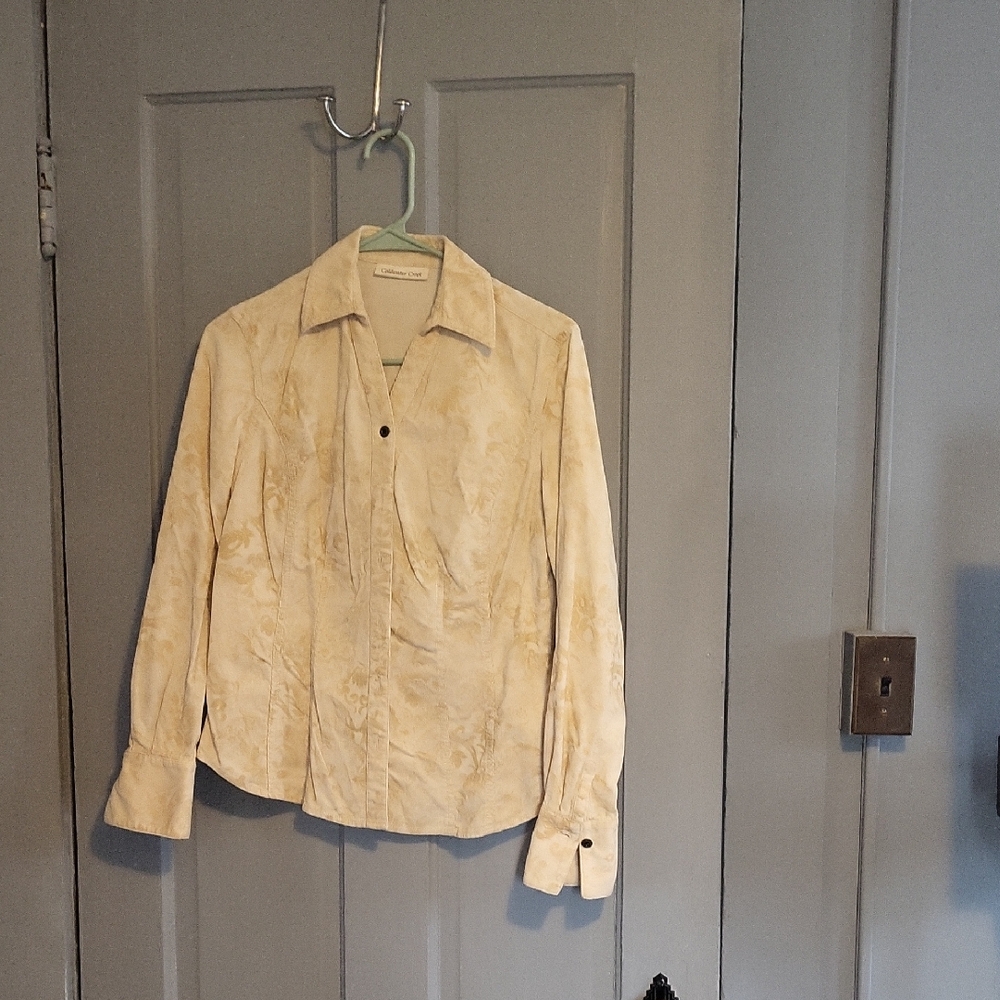 Coldwater Creek Beige Corduroy Shirt